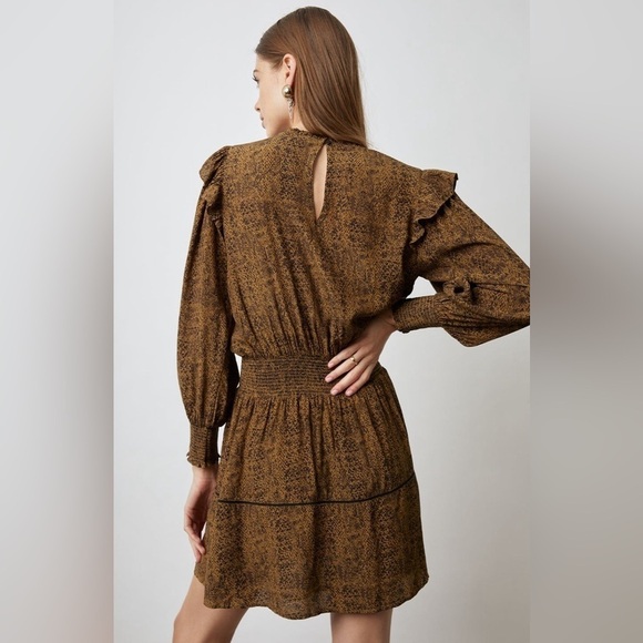 Rails Faren Mini Dress in Sepia Python Size Small - Picture 2 of 9